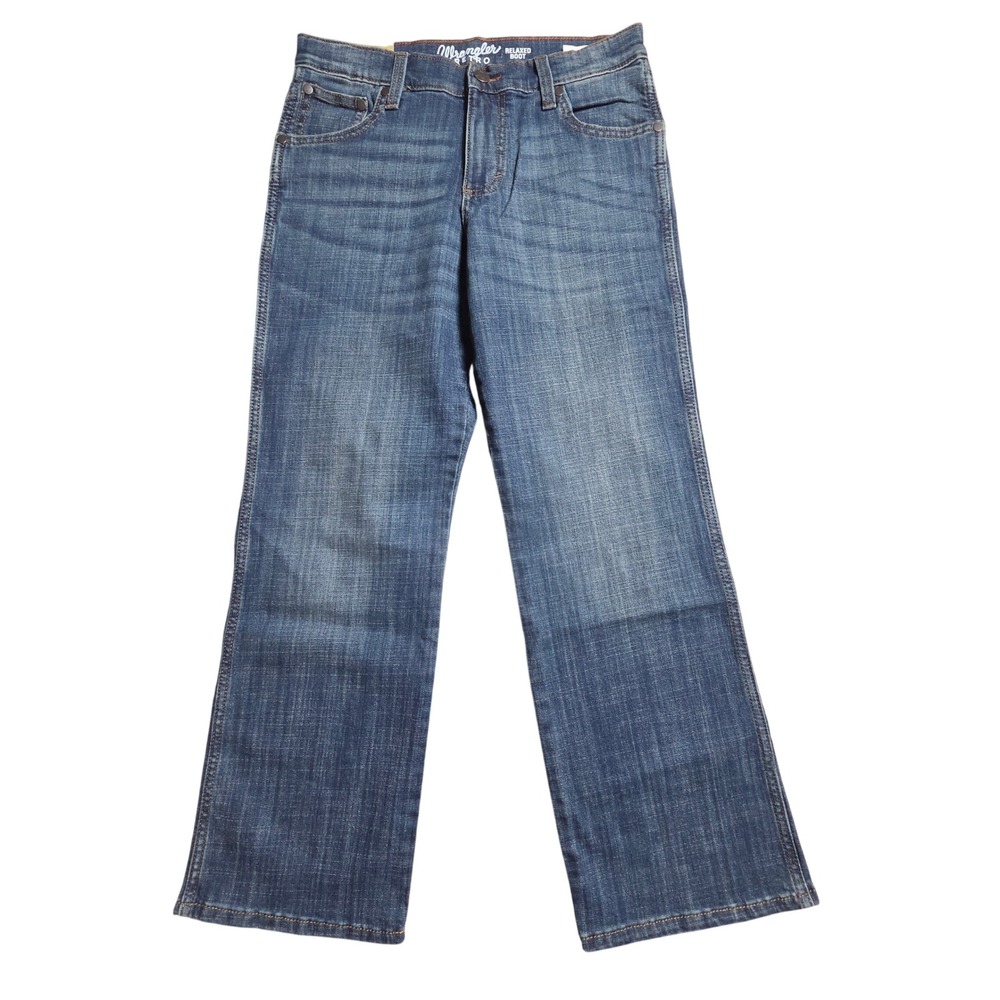 Wrangler Retro Boys Relaxed Bootcut Jeans 12 Husky Medium Wash BRT20FL NWT